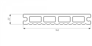 Террасная доска из ДПК WOODVEX Select в цвете Палисандр купить в Симферополe