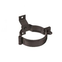 Декоративный хомут для труб под дерево с креплениями, Aquasystem, RR 32 Тёмно-коричневый матовый 150/100.