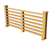 Декоративное ограждение из ДПК GRINDERDECO Марсело песчаник