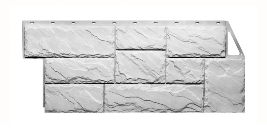 Фасадные панели Fineber, Крупный камень, Мелованный белый купить в Симферополe