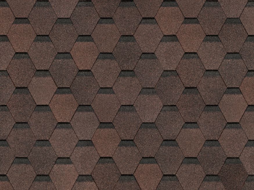 Гибкая черепица Docke Original, Шестигранник, Коричневый купить в Симферополe