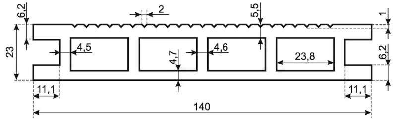 Террасная доска ДПК POLIVAN GROUP 3D+вельвет пустотелая с двухсторонней отделкой DENPASAR черного цвета. купить в Симферополe