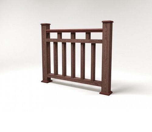 Ограждение из древесно-полимерного композита FG1 цвет шоколад купить в Симферополe