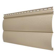 Виниловый сайдинг Tecos, двойной оцилиндрованный брус, Кофе с молоком