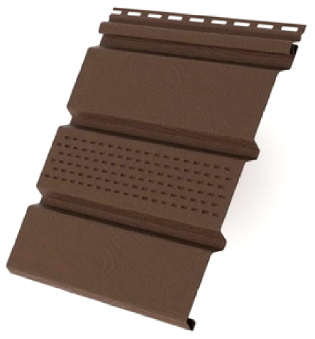 Софит коричневого цвета с центральной перфорацией купить в Симферополe