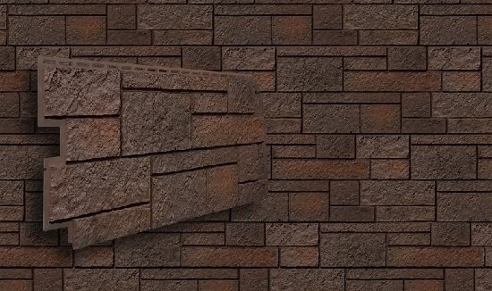 Фасадная панель VOX Sandstone (Сандстоун) в темно-коричневом цвете купить в Симферополe
