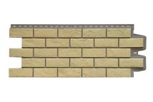 Фасадная панель Grand Line, Состаренный кирпич Design Plus, Ваниль (Темно-бежевый шов)