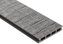 Террасная доска ДПК Outdoor 3D VIRGINIA/COLORADO в темно-сером цвете.