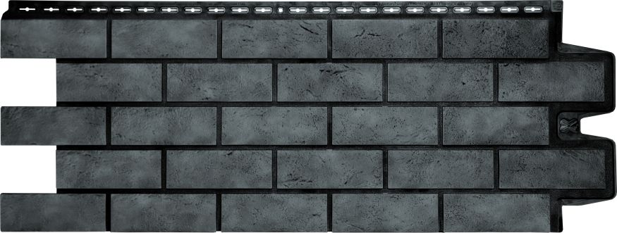 Фасадная панель Grand Line, Состаренный кирпич Design Plus, Антрацит с черным швом купить в Симферополe