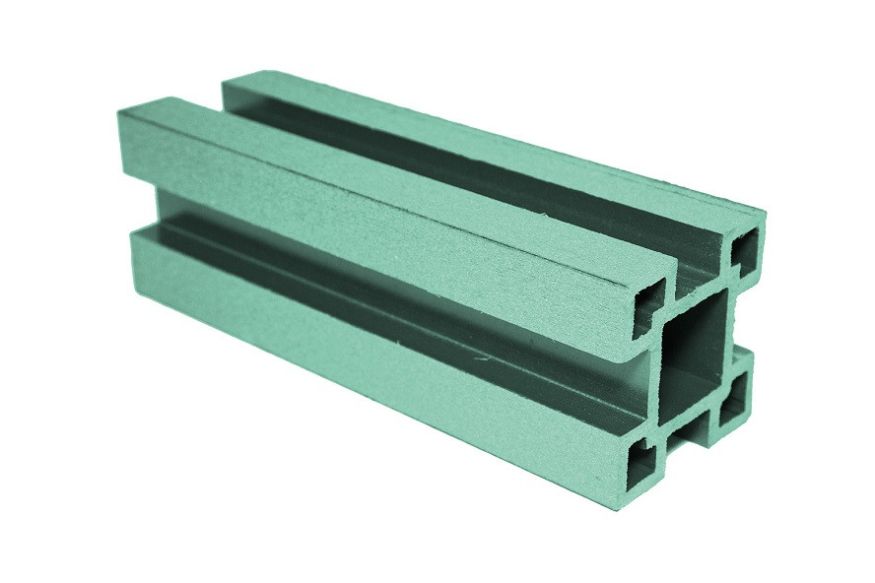 Столб ДПК АЙ-ТЕХПЛАСТ с пазами зеленого цвета купить в Симферополe