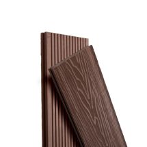 Террасная доска Экодекинг Топ полнотелая, Шоколад