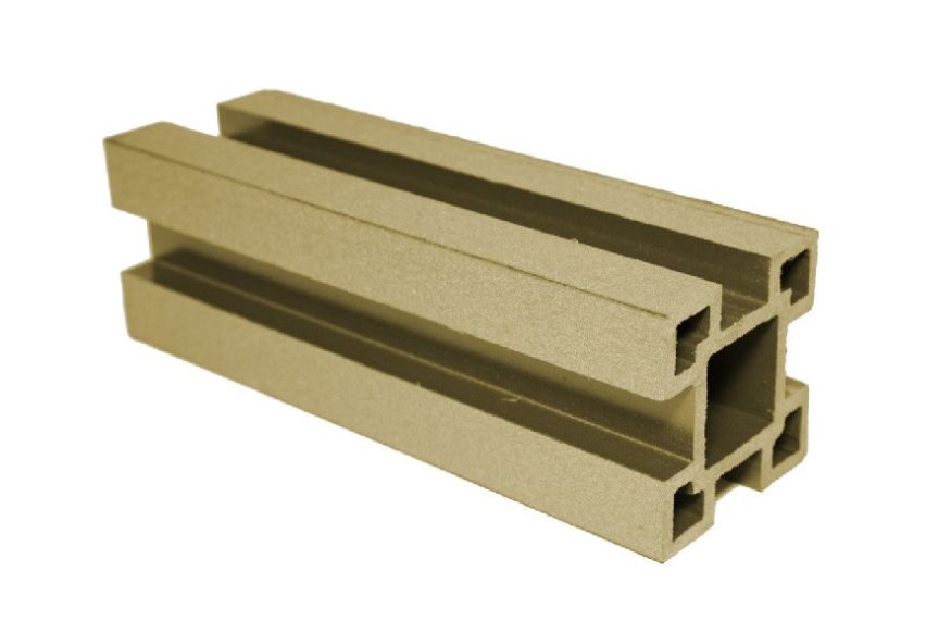 Столб ДПК АЙ-ТЕХПЛАСТ с пазами, цвет золотой купить в Симферополe