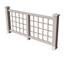 Декоративное ограждение из ДПК GRINDERDECO Дувр, выбеленный дуб.