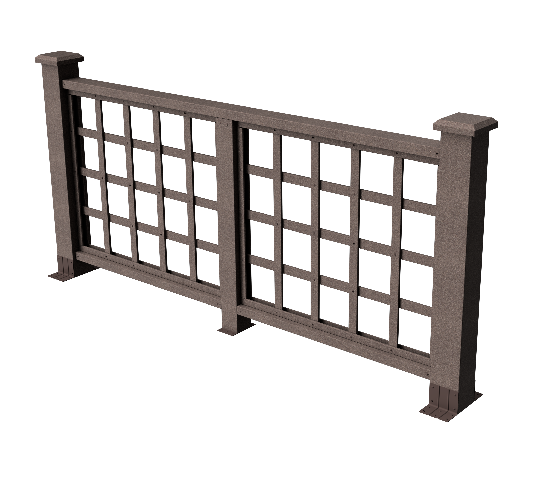 Декоративное ограждение из ДПК GRINDERDECO Дувр в цвете венге купить в Симферополe
