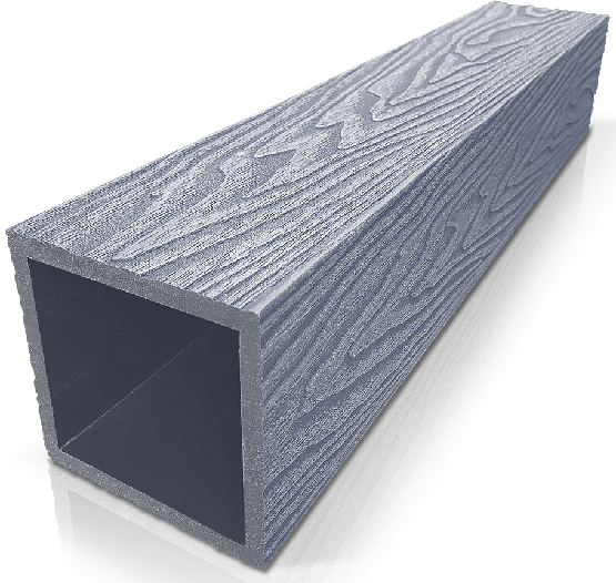 Столб ДПК 3D GardenParkett с древесной текстурой Серого цвета купить в Симферополe