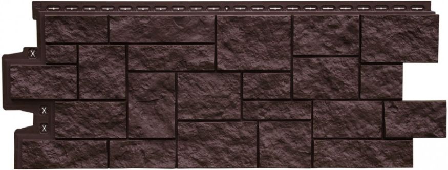 Фасадная панель Grand Line, Дикий камень Classic, Шоколадный купить в Симферополe