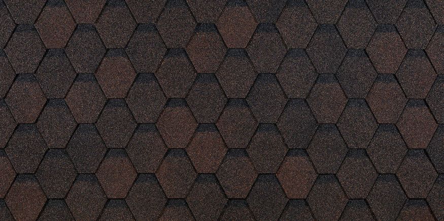 Гибкая черепица Docke EURASIA, Шестигранник, Коричневый купить в Симферополe