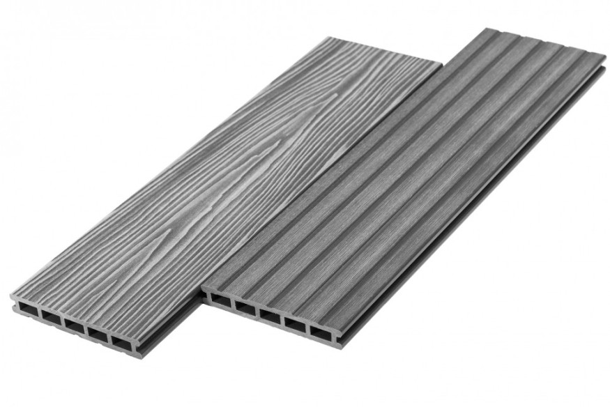 Террасная доска из ДПК RusDecking Unodeck Mogano - Цвет Серый купить в Симферополe