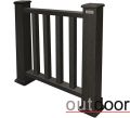 Ограждение из ДПК Outdoor Classic 3D STORM черного цвета купить в Симферополe