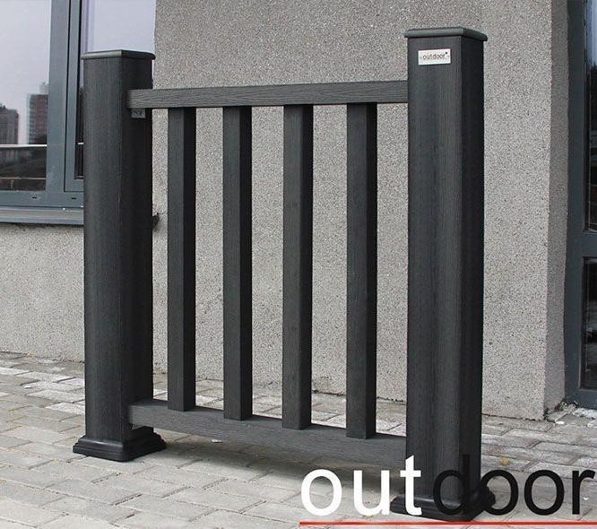 Ограждение из ДПК Outdoor Classic 3D STORM черного цвета купить в Симферополe