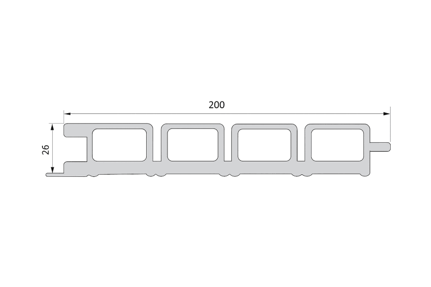 Реечная фасадная панель Ecodecking Скай Коэкструзия Тик купить в Симферополe