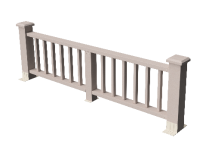 Ограждение декоративное из ДПК GRINDERDECO Троя, выбеленный дуб