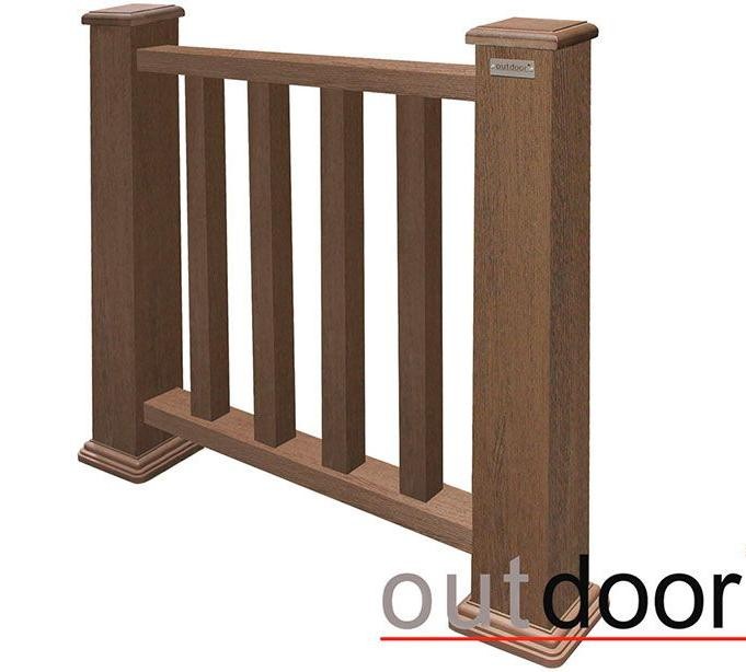 Ограждение из ДПК Outdoor Classic 3D STORM в коричневом миксе. купить в Симферополe