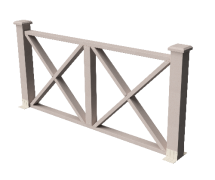 Декоративное ограждение из ДПК GRINDERDECO Тауэр в цвете выбеленый дуб