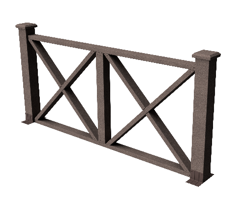 Декоративное ограждение из ДПК GRINDERDECO Тауэр в цвете венге купить в Симферополe