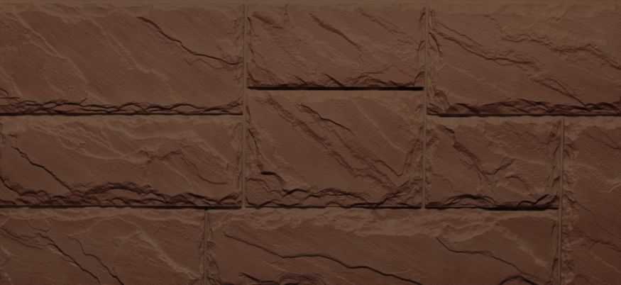 Фасадные панели Fineber, Крупный камень, Коричневый цвет купить в Симферополe