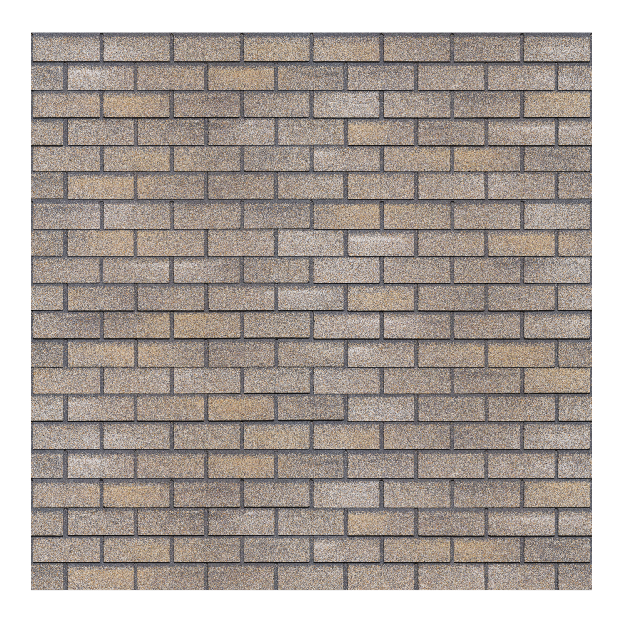 Битумная фасадная плитка Технониколь HAUBERK кирпич Серо-бежевый, 2 кв.м. купить в Симферополe
