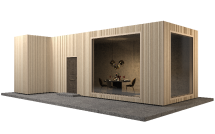 Фасадная панель GRINDERDECO, ДПК, двухсторонняя, Дуб выбеленный.