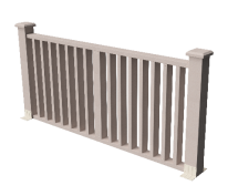 Декоративное ограждение из ДПК GRINDERDECO Риальто в цвете выбеленый дуб