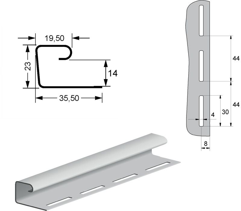 J-Профиль Grand Line Белый Цвет купить в Симферополe