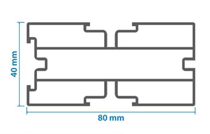 Алюминиевая лага KRONEX 80x40x3000 мм конструктивная купить в Симферополe
