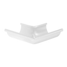 Угол желоба наружный Aquasystem, PU MATT, RAL 9003 Белый 150/100