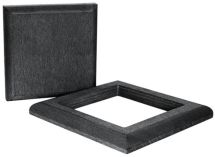 Комплект черной крышки и юбки ДПК для столба Polivan SINGARAJA