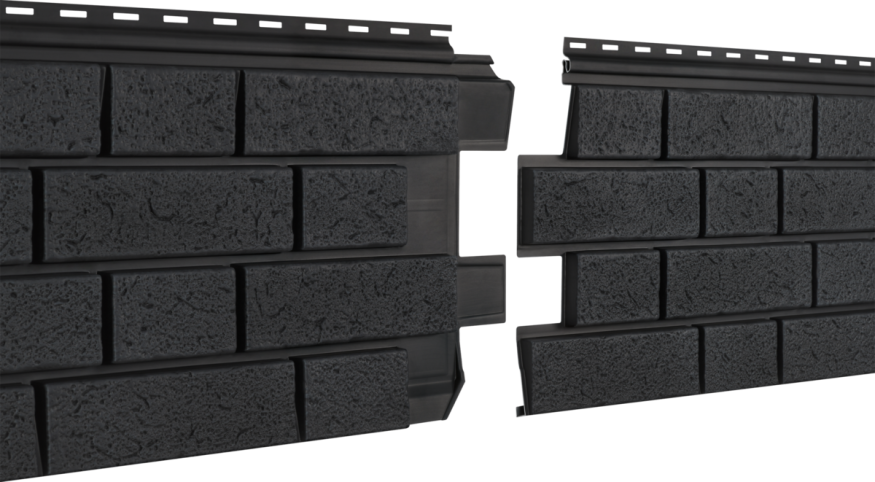 Фасадная панель Ю-пласт Стоун Хаус S-Lock Клинкер Нордик, Графитовый купить в Симферополe