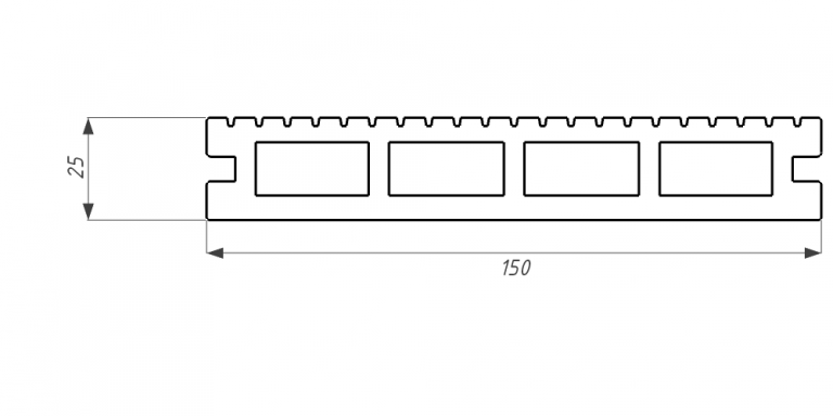 Террасная доска из ДПК WOODVEX Expert Тик купить в Симферополe