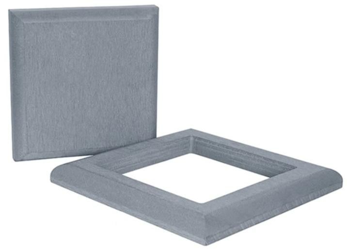 Комплект крышка и юбка ДПК для столба Polivan DENPASAR серого цвета купить в Симферополe