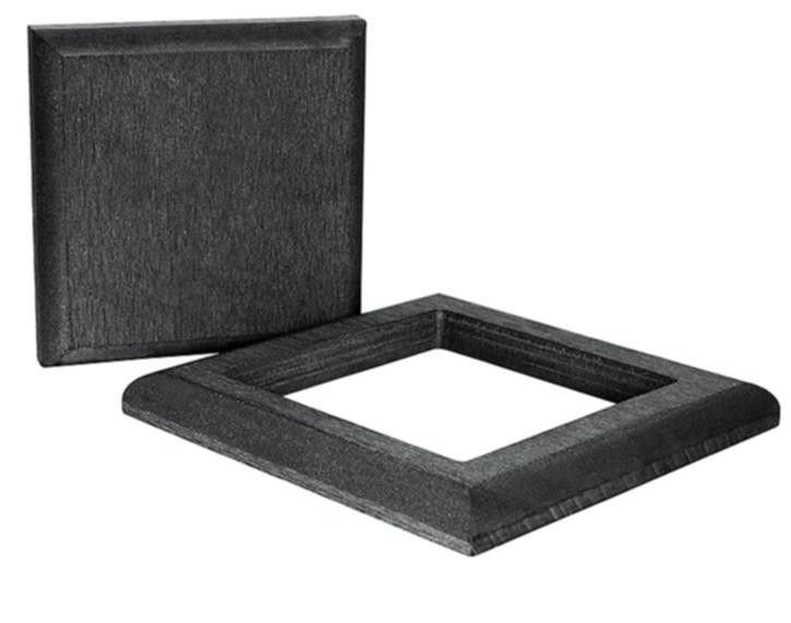 Комплект крышки и юбки из ДПК для столба Polivan DENPASAR черного цвета. купить в Симферополe