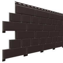 Фасадная панель Доломит, Коричневый кирпич с окраской.