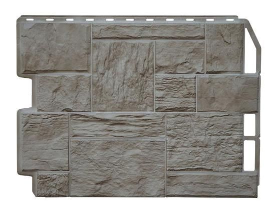 Фасадная панель Фасайдинг Дачный Туф 3D Светло-бежевого цвета купить в Симферополe