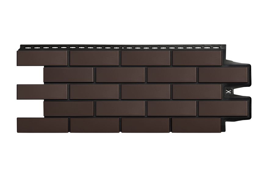 Фасадные панели Grand Line, Клинкерный кирпич Design, Шоколадный, шов RAL 9005  купить в Симферополe