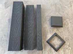 Столб для ограждения из ДПК EasyDecking, Wood-X, Черное дерево