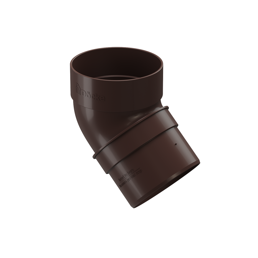 Колено водосточное 45˚ Docke Standard, цвет тёмно-коричневый. купить в Симферополe