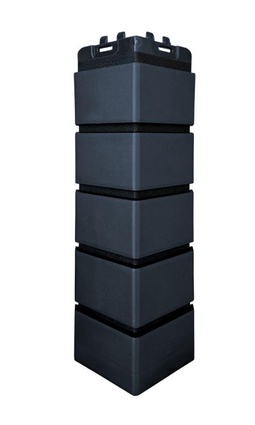 Угол наружный Grand Line, Клинкерный кирпич Design, Графит, шов RAL 9005 купить в Симферополe