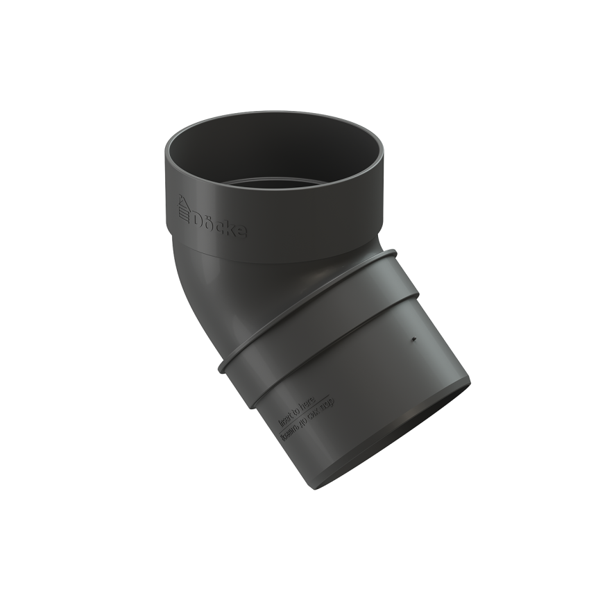 Колено водосточное 45°, Docke Standard, Серый цвет купить в Симферополe