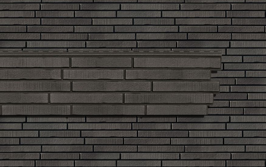 Фасадная панель Ю-Пласт Стоун Хаус S-Lock Ригельный кирпич, Грифель  купить в Симферополe