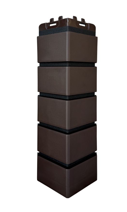 Угол наружный Grand Line, Клинкерный кирпич Design, Шоколадный, шов RAL 9005  купить в Симферополe